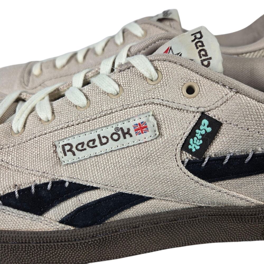 Reebok Club C Hemp Shoes Mens 13 Canvas Sustainable Revenge Vintage Sneakers - Picture 4 of 11